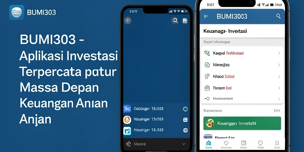 Tampilan antarmuka aplikasi BUMI303 yang intuitif dan informatif.