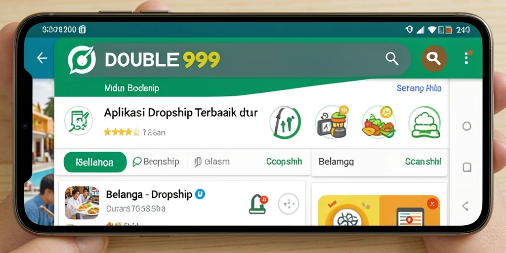 Tampilan antarmuka <strong>DOUBLE999</strong> yang memudahkan pengguna saat berbelanja.
