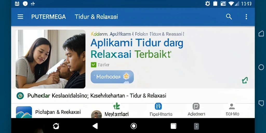 Screenshot utama PUTERMEGA menampilkan fitur relaksasi yang menenangkan.