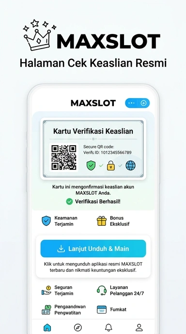 Tampilan kanal resmi maxslot