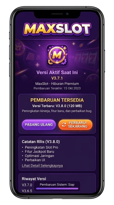 Tampilan riwayat versi maxslot